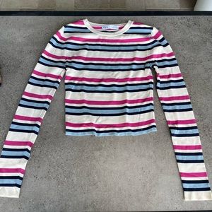 Wmns Zara multicolored stripe knit sweater Size S Used
